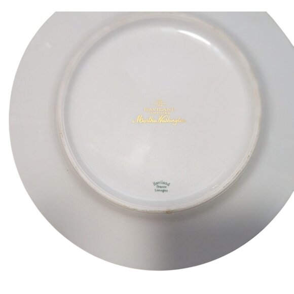 Martha Washington Haviland Salad Plate Gold Starburst St names in Green Rings Li - Picture 10 of 14